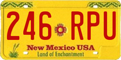 NM license plate 246RPU