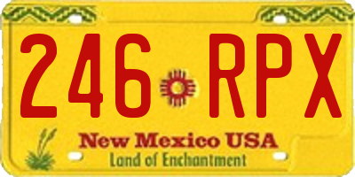 NM license plate 246RPX