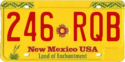 NM license plate 246RQB