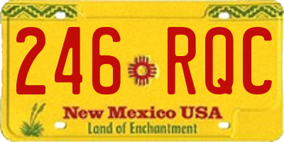 NM license plate 246RQC