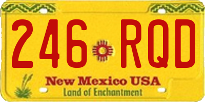 NM license plate 246RQD