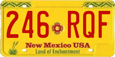 NM license plate 246RQF
