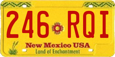 NM license plate 246RQI