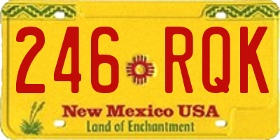 NM license plate 246RQK