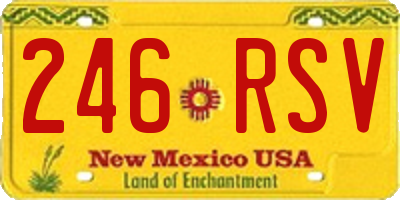 NM license plate 246RSV