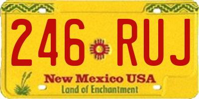 NM license plate 246RUJ