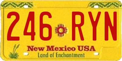 NM license plate 246RYN