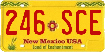 NM license plate 246SCE