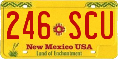 NM license plate 246SCU