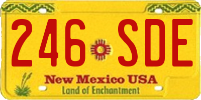 NM license plate 246SDE