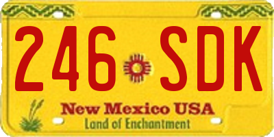 NM license plate 246SDK