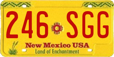 NM license plate 246SGG