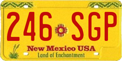 NM license plate 246SGP