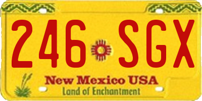 NM license plate 246SGX