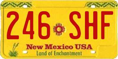 NM license plate 246SHF