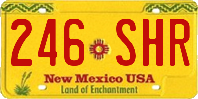 NM license plate 246SHR