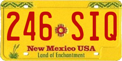 NM license plate 246SIQ
