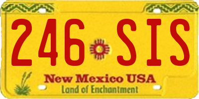 NM license plate 246SIS