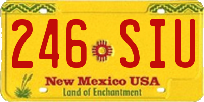 NM license plate 246SIU