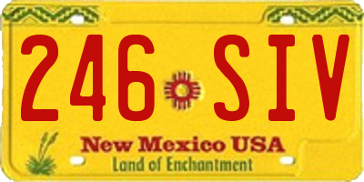 NM license plate 246SIV