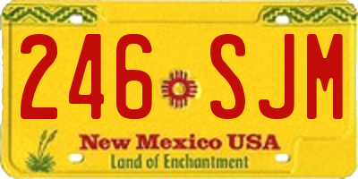 NM license plate 246SJM
