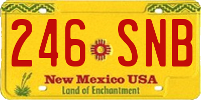 NM license plate 246SNB
