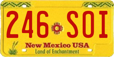 NM license plate 246SOI