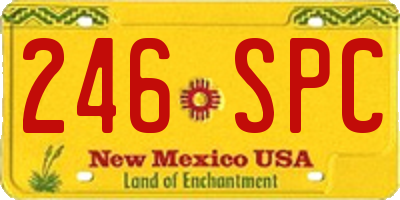 NM license plate 246SPC