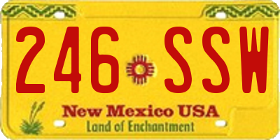 NM license plate 246SSW