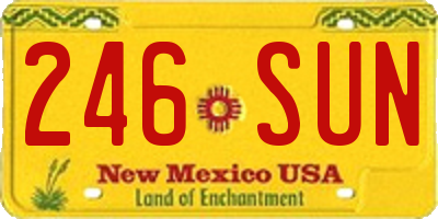NM license plate 246SUN