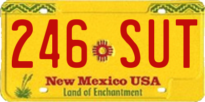 NM license plate 246SUT