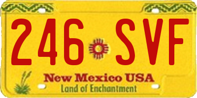 NM license plate 246SVF