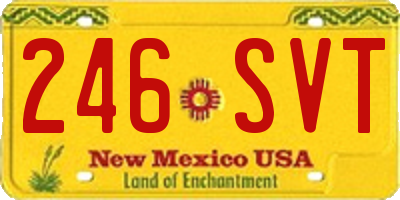 NM license plate 246SVT