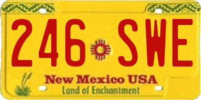 NM license plate 246SWE