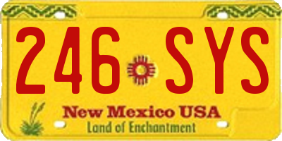 NM license plate 246SYS