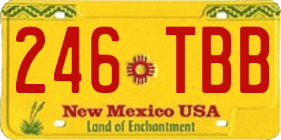 NM license plate 246TBB