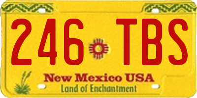 NM license plate 246TBS
