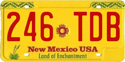 NM license plate 246TDB