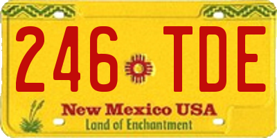 NM license plate 246TDE