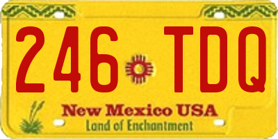 NM license plate 246TDQ