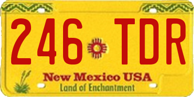 NM license plate 246TDR