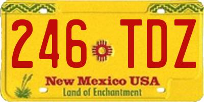 NM license plate 246TDZ