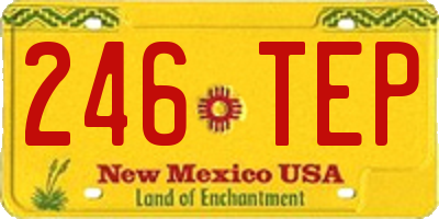 NM license plate 246TEP