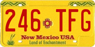 NM license plate 246TFG