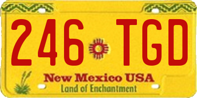 NM license plate 246TGD