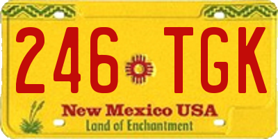NM license plate 246TGK