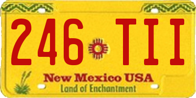 NM license plate 246TII