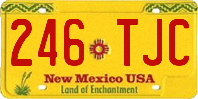 NM license plate 246TJC