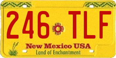 NM license plate 246TLF