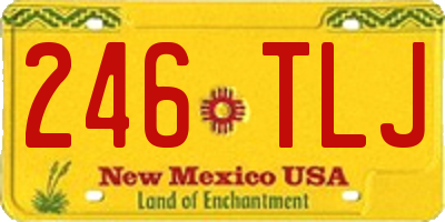 NM license plate 246TLJ